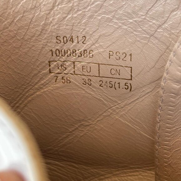 Stuart Weitzman White Glossy Lace-up Leather Ankle Combat Boots Size 7.5B - Picture 6 of 7